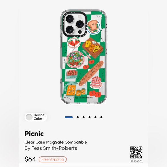 CASETiFY Picnic iPhone 14 Case - NWOT